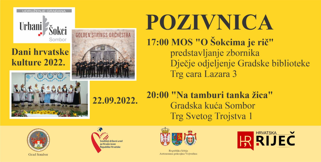 Dani hrvatske kulture 2022. u Somboru