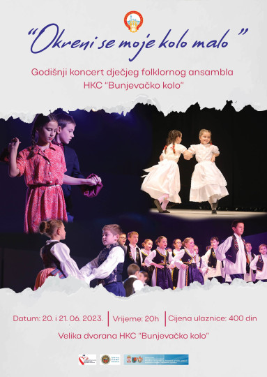 Godišnji koncert Dječjeg folklornog ansambla Bunjevačkog kola