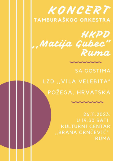 Koncert Tamburaškog orkestra u Rumi