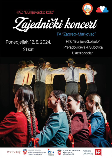 Zajednički koncert FA Markovac i HKC Bunjevačko kolo