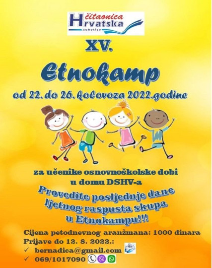 Prijave za XV. Etnokamp Hrvatske čitaonice