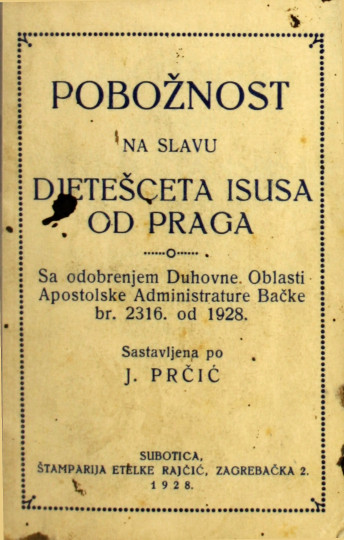 PRĆIĆ, Janja: Pobožnost na slavu djetešceta Isusa od Praga