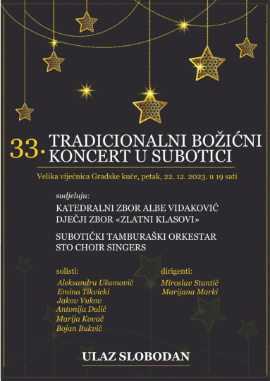 Tradicionalni Božićni koncert u Subotici