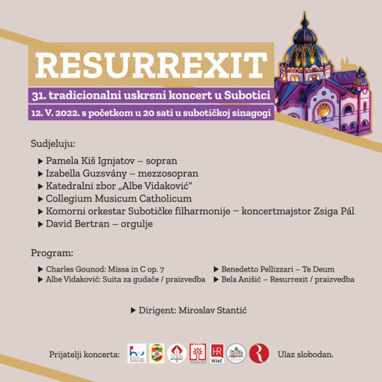 Uskrsni koncert Resurrexit u Subotici