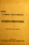 BUDANOVIĆ, Lajčo: Pisme o imenu i Srcu Isusovu u sakramentske iz Velike slave Božije