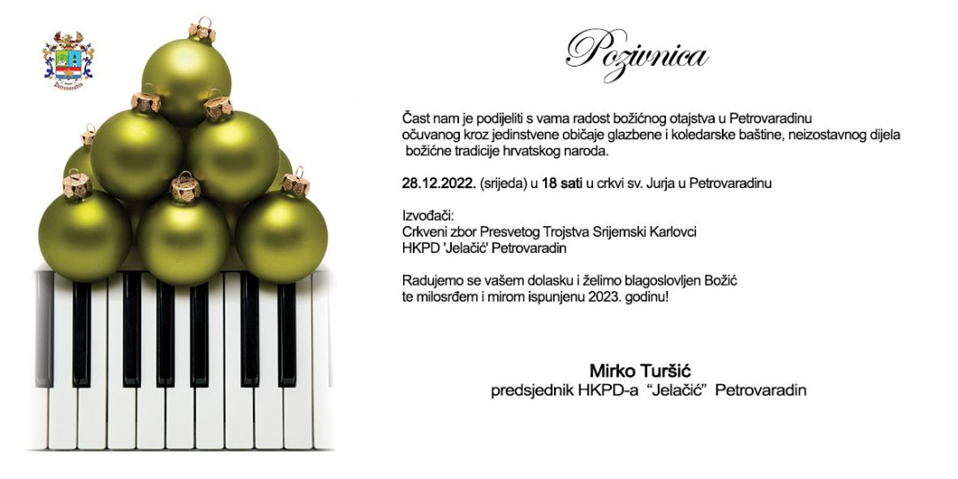 Božićni koncert Jelačića u Petrovaradinu