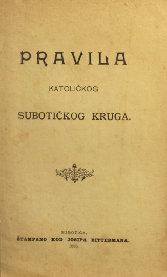 Pravila Katoličkog subotičkog kruga