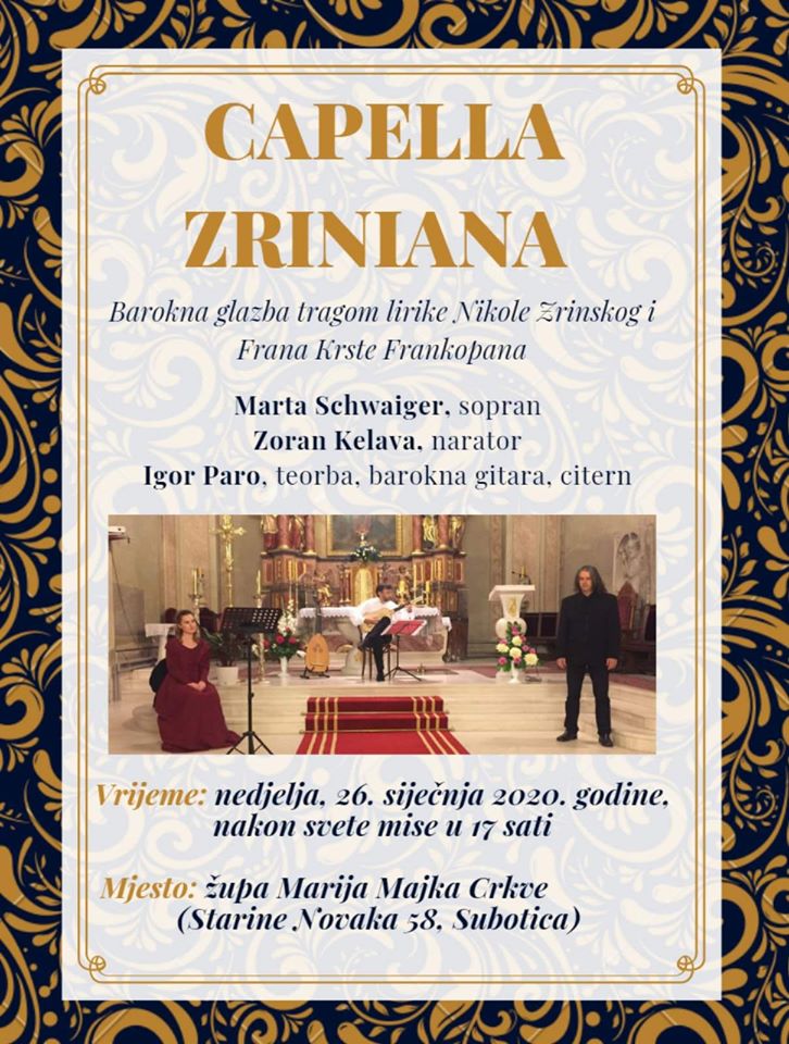 plakat koncert Capella Zriniana