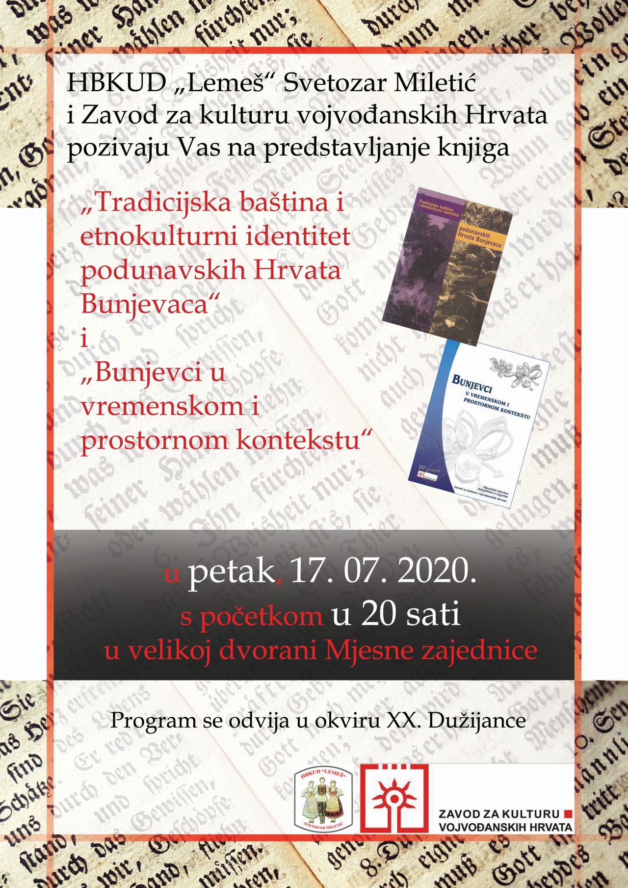 Lemes duzijanca predstavljanje knjiga plakat m