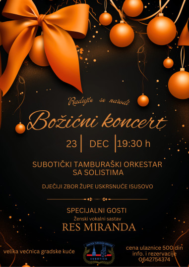 Božićni koncert Subotičkog tamburaškog orkestra