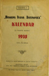 Biskupa Ivana Antunovića kalendar za prostu 1935