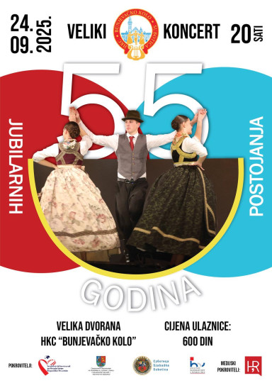 Veliki koncert u povodu 55 godina postojanja Bunjevačkog kola