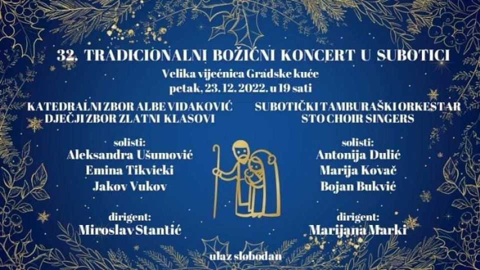 Tradicionalni Božićni koncert u Subotici