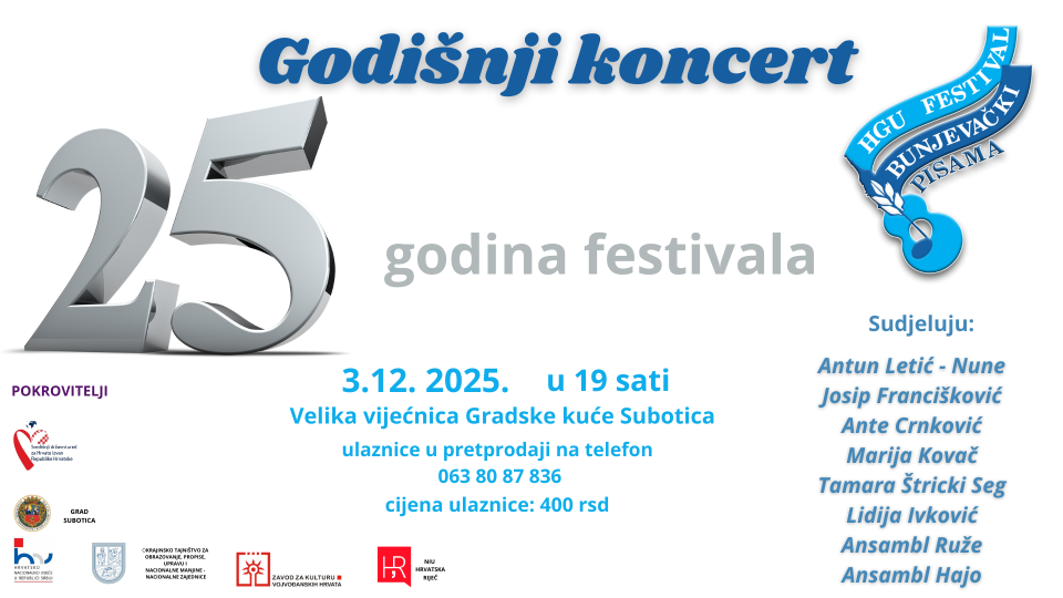 Godišnji koncert HGU-a Festival bunjevački pisama