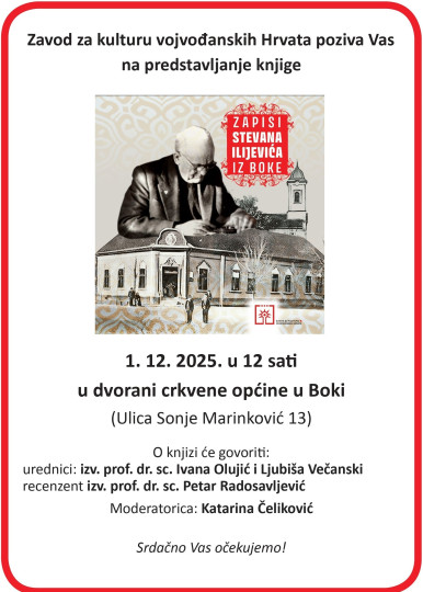Predstavljanje knjige Zapisi Stevana Ilijevića iz Boke