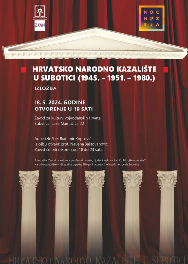 Noć muzeja u Zavodu - izložba posvećena Hrvatskom narodnom kazalištu u Subotici